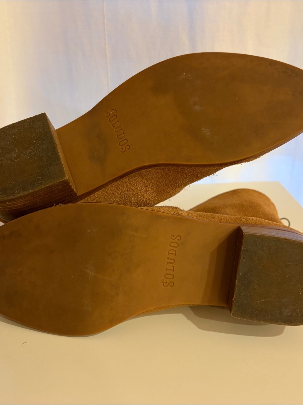 Soludos Venetian Bootie Women's Suede Ankle Boot in Tan - Picture 9 of 9